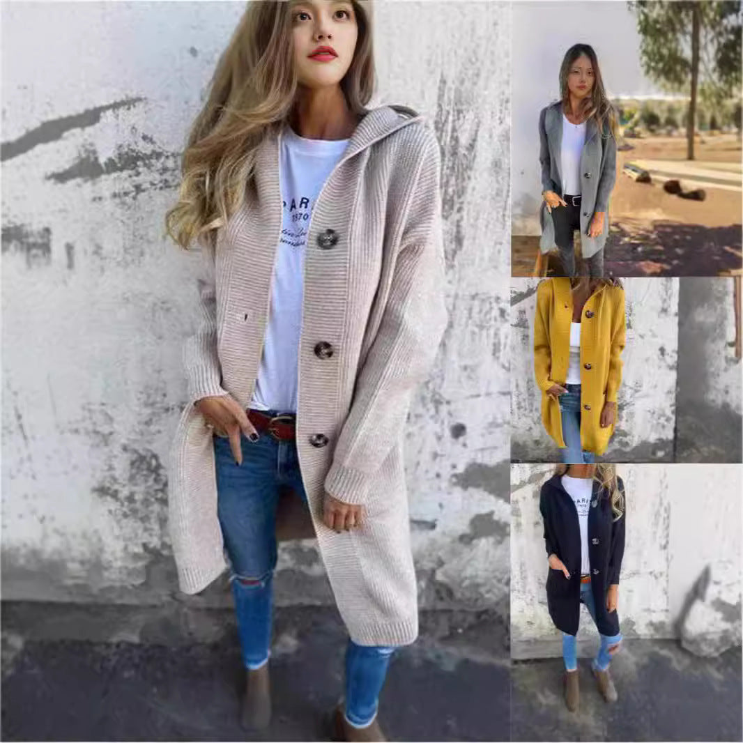 Cardigan Femme Mi-Long à Poches