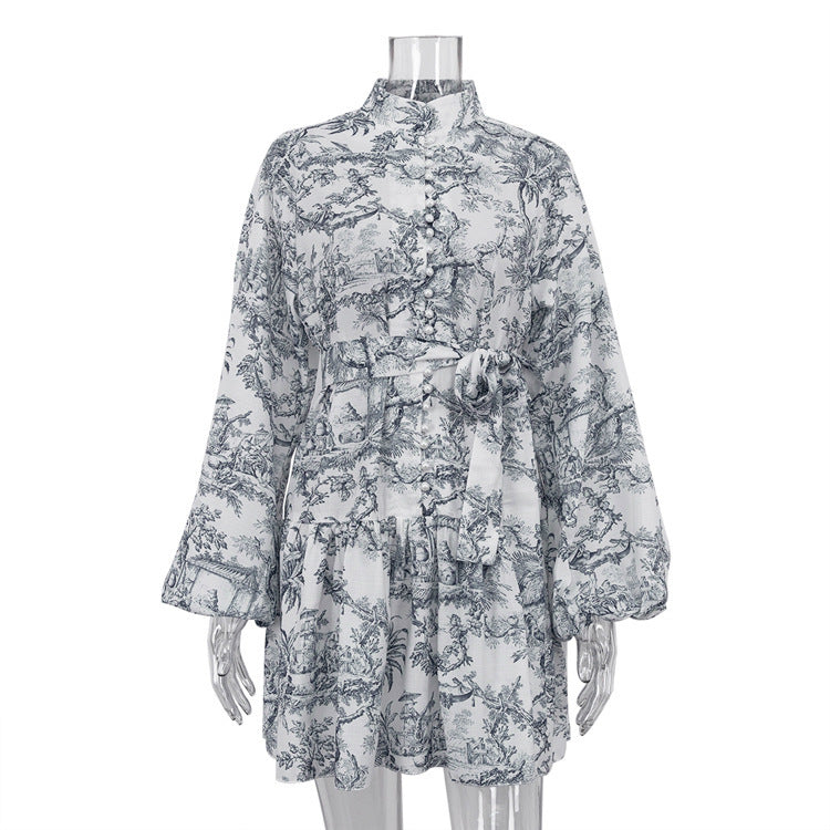 Robe Courte Chic à Manches Longues