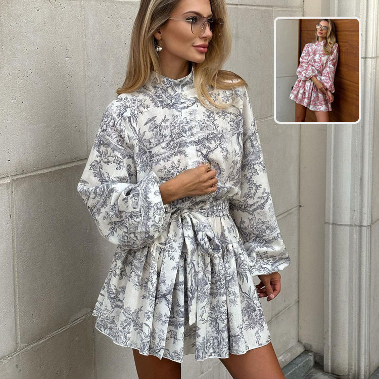 Robe Courte Chic à Manches Longues