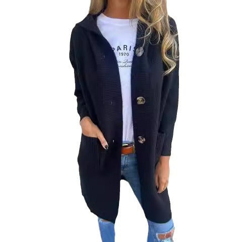 Cardigan Femme Mi-Long à Poches