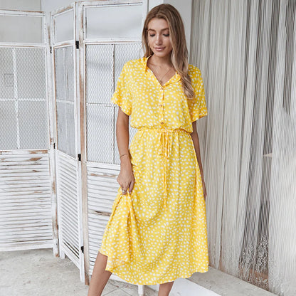 Robe Chemise Élégance Graphique