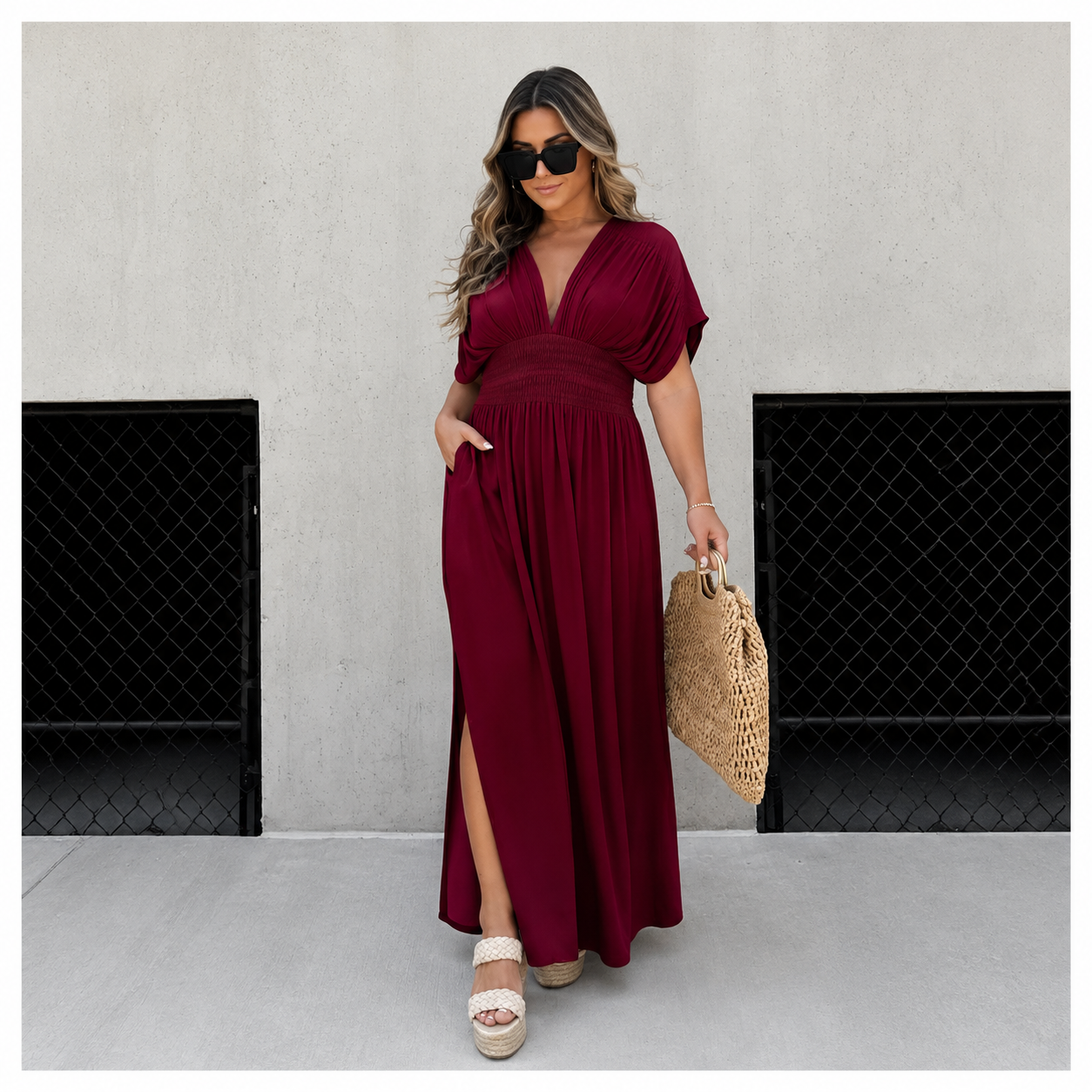 Robe Longue Élégance Ceinturée