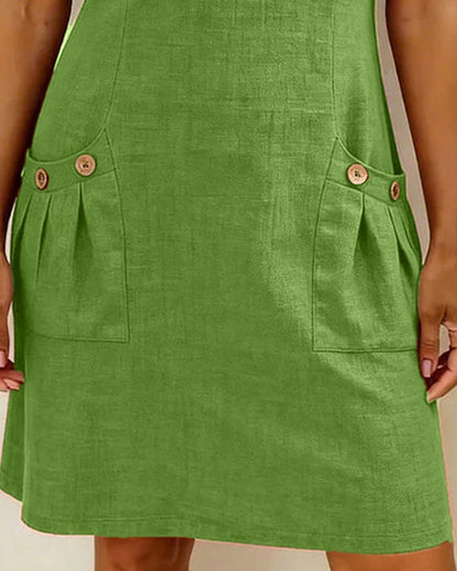 Robe Casual Chic à Zip et Poches